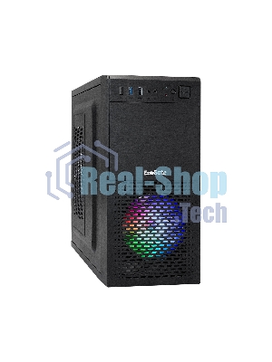 Компьютерный корпус Minitower ExeGate mEVO-7807-XP600 (mATX, БП XP600 с вент. 12см, 1*USB+1*USB 3.0, черный, 1 вент. 12см с RGb подсветкой)