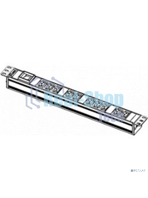 Блок розеток Rem-10 без шнура с выкл., 10 IEC 60320 C13, вход IEC 60320 C14, 10A, алюм., 19