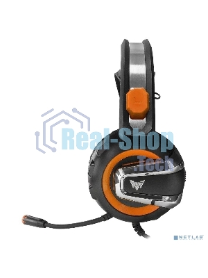 Гарнитура Crown CMGH-3003 чёрный/оранжевый, проводная, подсветка