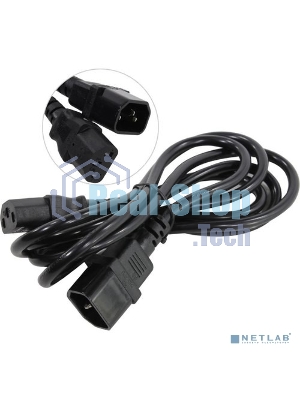 Кабель монитор-компьютер (UPS->уст-во) ExeGate Power EC-1,8P (С13->С14) VDE-250V-3*0,75-CU,10A, 1.8м