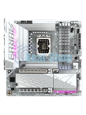 Материнская плата Gigabyte B860M AORUS ELITE WIFI6E ICE, LGA1851, Intel B860, 4xDDR5, 4xSATA, 3xM.2, 1xPCIe 5.0 x16, 1xPCIe 4.0 x4, 1xDP, 2xHDMI, 1x2.5Gb LAN, Wi-Fi 6E, Bluetooth 5.3, 2xUSB-A 10Gbps (Gen2), 4xUSB-A 5Gbps, 4xUSB-A 2.0, 1xUSB-C 20Gbps (USB4), 2x3.5 мм, 7.1, mATX