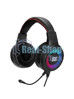 Гарнитура ExeGate Gaming HS-520G чёрный, проводная, 2 x mini jack 3.5 мм + USB, подсветка, регулятор громкости