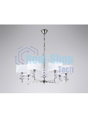 Люстра Ambrella light LH71323/7 SN/WH никель/белый E14/7 max 40W D860*850