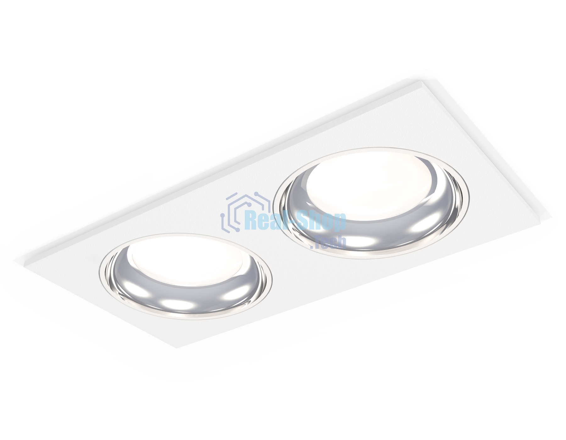 Комплект встраиваемого светильника Ambrella light XC7635061 SWH/PSL белый песок/серебро полированное MR16 GU5.3 (C7635, N7022)