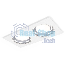 Комплект встраиваемого светильника Ambrella light XC7635061 SWH/PSL белый песок/серебро полированное MR16 GU5.3 (C7635, N7022)