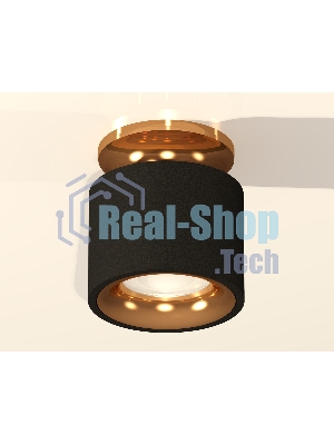 Светильник Ambrella Light XS7511121 SBK/PYG черный песок/золото желтое полированное MR16 GU5.3 (N7929, C7511, N7014)