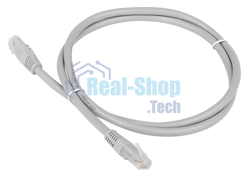 Патч-корд LANMASTER TWT-45-45-5.0/6-GY 5м UTP Cat 6 серый