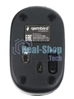 Мышь беспроводная Gembird MUSW-610 черный, 1200 dpi, радиоканал, USB, кнопки - 3