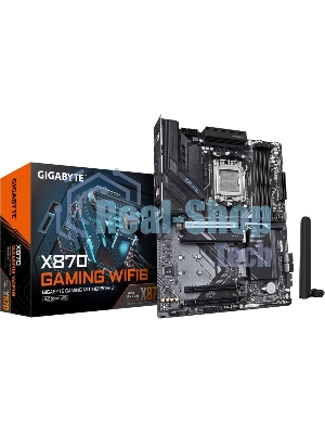 Материнская плата Gigabyte X870 GAMING WIFI6, AM5, AMD X870, 4xDDR5, 4xSATA, 3xM.2, 1xPCIe 5.0 x16, 2xPCIe 3.0 x1, 1xHDMI, 2xUSB-C (DisplayPort Alt Mode), 1x2.5Gb LAN, Wi-Fi 6, Bluetooth 5.3, 2xUSB-C 40Gbps, 1xUSB-A 10Gbps, 3xUSB-A 5Gbps, 4xUSB-A 2.0, 3x3.5 мм, 7.1, ATX
