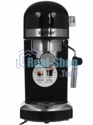 Кофеварка рожковая Zelmer EXPRESSO ZCM7295 черный, исп. кофе - молотый/чалды, 1.4 л, 1350 Вт, 20 бар