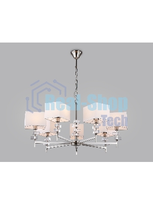 Люстра Ambrella light LH71323/7 SN/WH никель/белый E14/7 max 40W D860*850