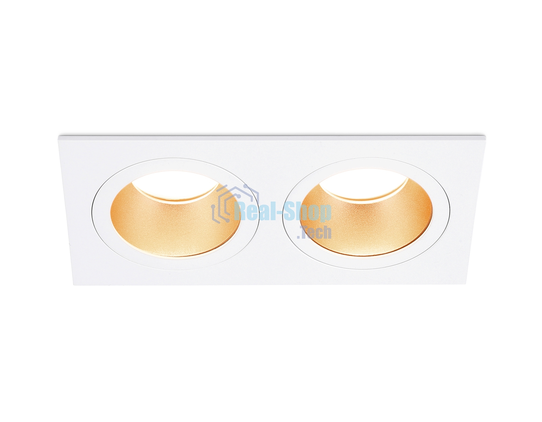 Встраиваемый точечный светильник Ambrella light TN102831/2 WH/GD белый/золото GU5.3/2 178*93*50