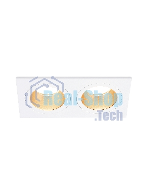 Встраиваемый точечный светильник Ambrella light TN102831/2 WH/GD белый/золото GU5.3/2 178*93*50