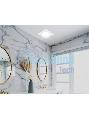 Светильник встраиваемый TN6607 WH белый IP44 GX53 max 15W 110*110*23
