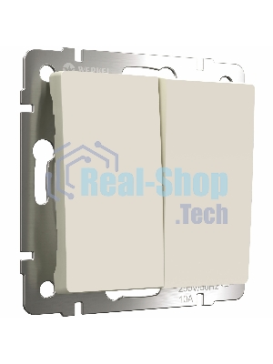 Выключатель двухклавишный WERKEL (айвори матовый) W1120062