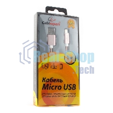 Кабель USB2.0 Cablexpert CC-G-mUSB02Cu-1M, AM/microB, серия Gold, длина 1м, золото, блистер