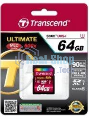Флеш карта SDXC 64Gb Class10 Transcend TS64GSDXC10U1 BULK w/o adapter
