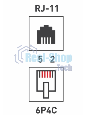 Джек телеф. Rexant 6P-4C (уп. 100 шт)