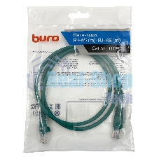 Патч-корд Buro cat.5e 1м зеленый RJ-45 (м)-RJ-45 (м)