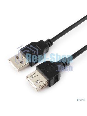Кабель-удлинитель USB2.0 Cablexpert CC-USB2-AMAF-6B-N, AM/AF, медь, серия Pro, 1.8м, черный, пакет
