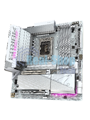 Материнская плата Gigabyte B860M AORUS ELITE WIFI6E ICE, LGA1851, Intel B860, 4xDDR5, 4xSATA, 3xM.2, 1xPCIe 5.0 x16, 1xPCIe 4.0 x4, 1xDP, 2xHDMI, 1x2.5Gb LAN, Wi-Fi 6E, Bluetooth 5.3, 2xUSB-A 10Gbps (Gen2), 4xUSB-A 5Gbps, 4xUSB-A 2.0, 1xUSB-C 20Gbps (USB4), 2x3.5 мм, 7.1, mATX