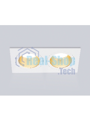 Встраиваемый точечный светильник Ambrella light TN102831/2 WH/GD белый/золото GU5.3/2 178*93*50