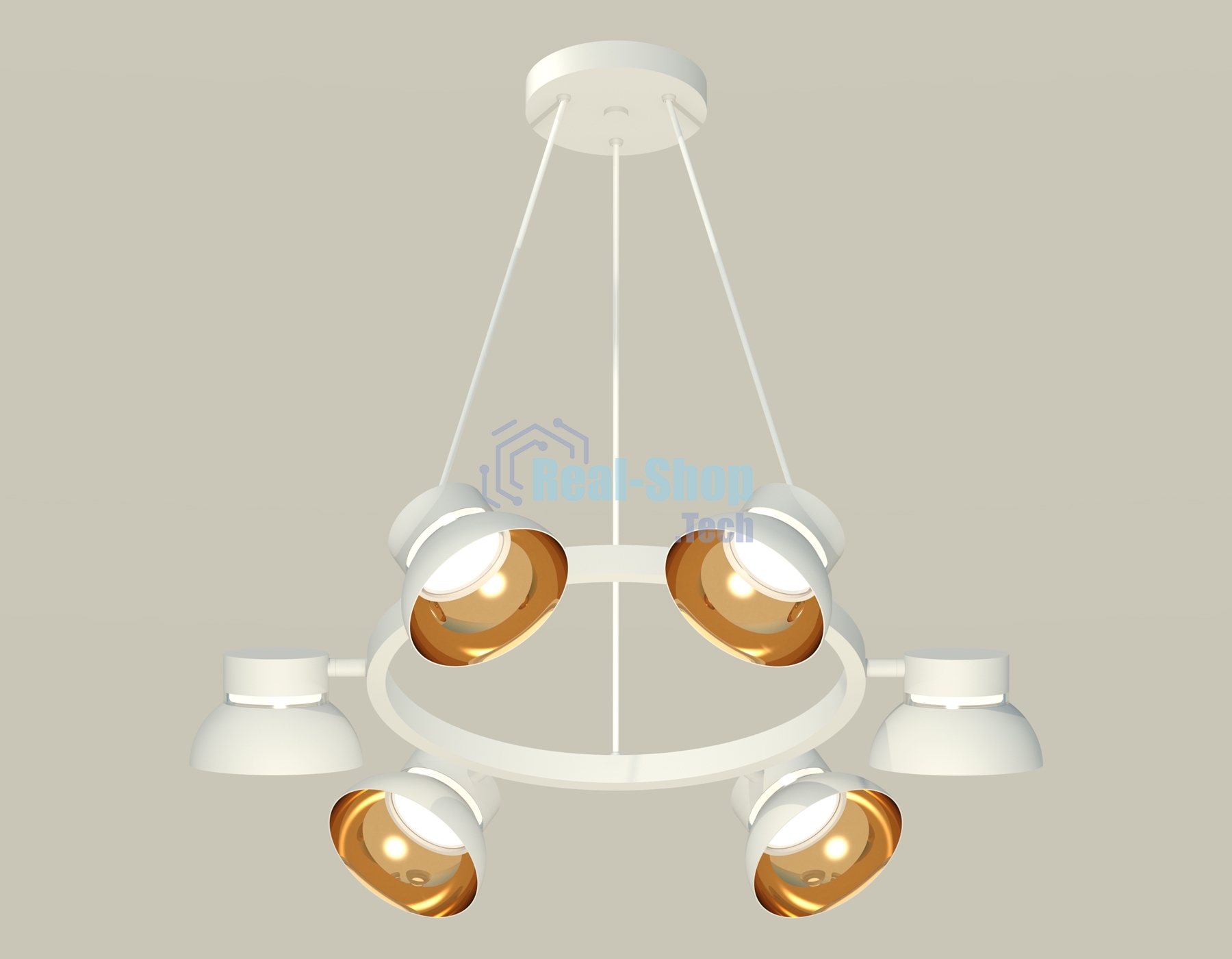 Светильник Ambrella light XB9191101/6 SWH/PYG/CL белый песок/золото желтое полированное/прозрачный GX53 (C9191, N8144)