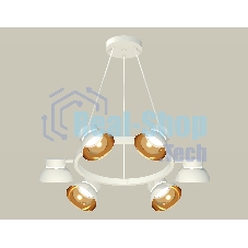 Светильник Ambrella light XB9191101/6 SWH/PYG/CL белый песок/золото желтое полированное/прозрачный GX53 (C9191, N8144)