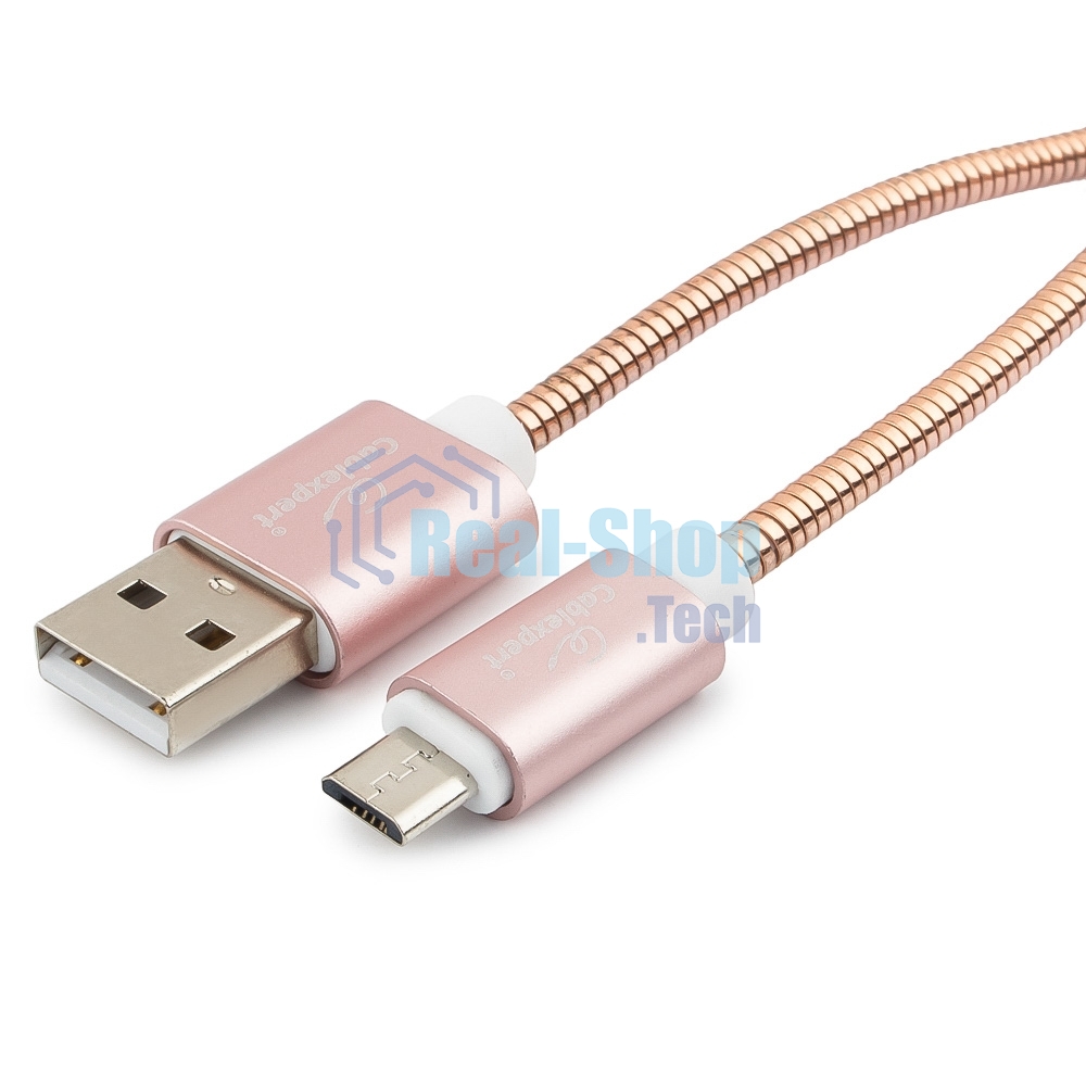 Кабель USB2.0 Cablexpert CC-G-mUSB02Cu-1.8M, AM/microB, серия Gold, длина 1.8м, золото, блистер
