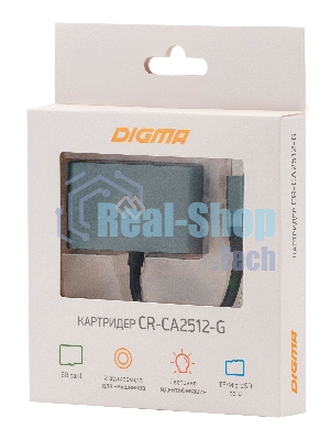 Кард-ридер Digma CR-СA2512-G/темно-серый/SD/TF/micro-SD/USB Type-C/алюминий