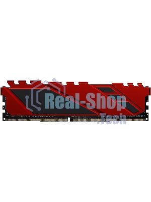 Оперативная память NETAC Shadow, DDR4, 16GB (1x16GB), 3200MHz, CL16, DIMM, с радиаторами, красный