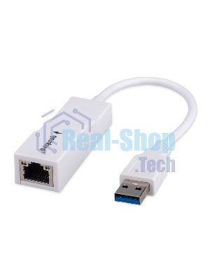 Сетевой адаптер Ethernet Gembird NIC-U11, USB 3.0 - Gigabit Ethernet adapter, пластик, белый, RTL8153