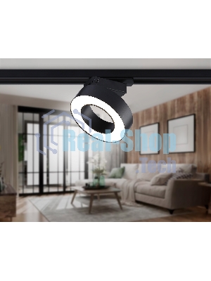 Трековый однофазный светодиодный светильник Ambrella light GL6868 BK черный LED 15W 4200K D115*80