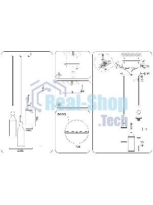 Светильник Ambrella light LH55272/3 BS/FR латунь/белый матовый E14 max 40W D230*1200