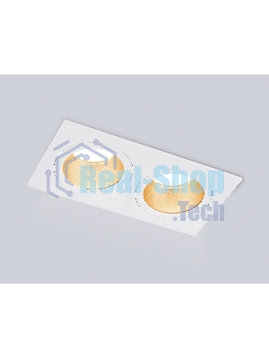 Встраиваемый точечный светильник Ambrella light TN102831/2 WH/GD белый/золото GU5.3/2 178*93*50