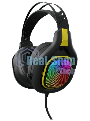 Гарнитура GMNG HS-L630G чёрный/жёлтый, проводная, подсветка