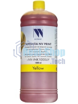 Чернила NVPrint универсальные на водной основе NV-INK1000UY для аппаратов Сanon/Epson/НР/Lexmark (1000 мл) Yellow