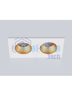 Встраиваемый точечный светильник Ambrella light TN102831/2 WH/GD белый/золото GU5.3/2 178*93*50