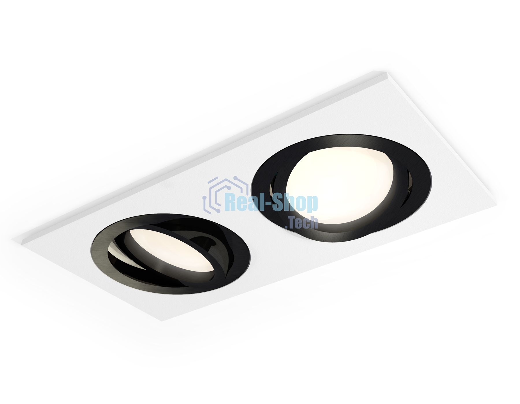 Комплект встраиваемого поворотного светильника Ambrella light XC7635081 SWH/PBK белый песок/черный полированный MR16 GU5.3 (C7635, N7002)