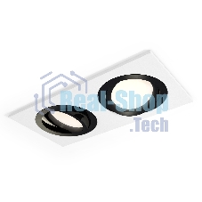 Комплект встраиваемого поворотного светильника Ambrella light XC7635081 SWH/PBK белый песок/черный полированный MR16 GU5.3 (C7635, N7002)