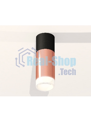Светильник Ambrella Light XS6326042 PPG/SBK/FR золото розовое полированное/черный песок/белый матовый MR16 GU5.3
