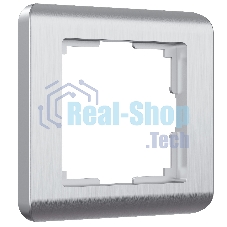 Рамка на 1 пост (серебряный) W0012106