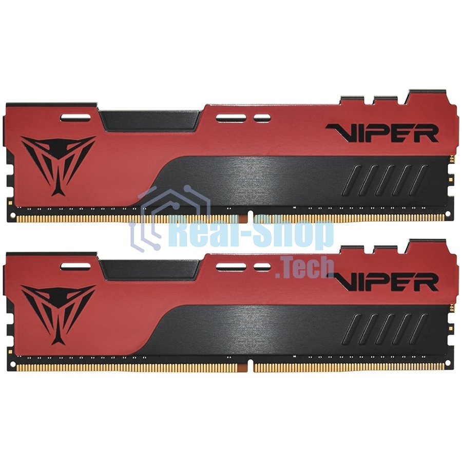 Оперативная память Patriot Viper Elite II, DDR4, 16GB (1x16 GB), 3200 MHz, CL18, DIMM, радиатор, красный, черный