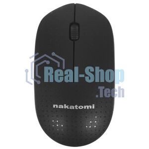 Мышь беспроводная Nakatomi MRON-02U черный, 1200 dpi, радиоканал, USB, кнопки - 3