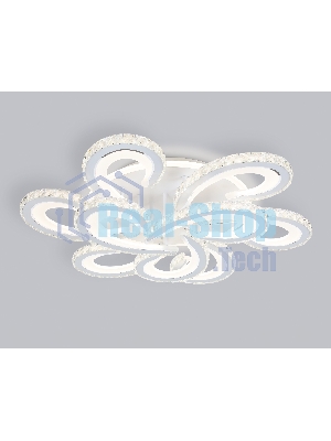 Потолочный светодиодный светильник Ambrella light FA1704/6+3 WH/CH белый/хром 255W 3000K-6400K 610*610*130 (ПДУ РАДИО 2.4G)