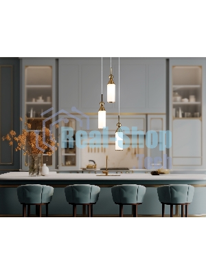 Светильник Ambrella light LH55272/3 BS/FR латунь/белый матовый E14 max 40W D230*1200