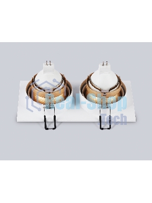 Встраиваемый точечный светильник Ambrella light TN102831/2 WH/GD белый/золото GU5.3/2 178*93*50