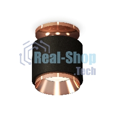 Светильник Ambrella Light XS7511140 SBK/PPG черный песок/золото розовое полированное MR16 GU5.3 (N7930, C7511, N7035)