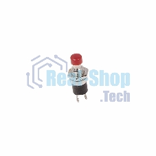 Выключатель-кнопка металл Rexant 220V 2А (2с) (ON)-OFF Ø7.2 красный Micro