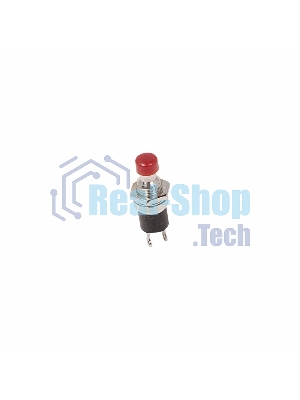 Выключатель-кнопка металл Rexant 220V 2А (2с) (ON)-OFF Ø7.2 красный Micro